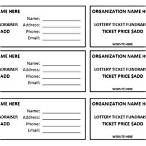 lottery ticket fundraiser template